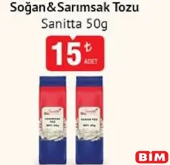 SANİTTA SOĞAN&SARIMSAK TOZU 50 G SANİTTA SOĞAN&SARIMSAK TOZU 50 G